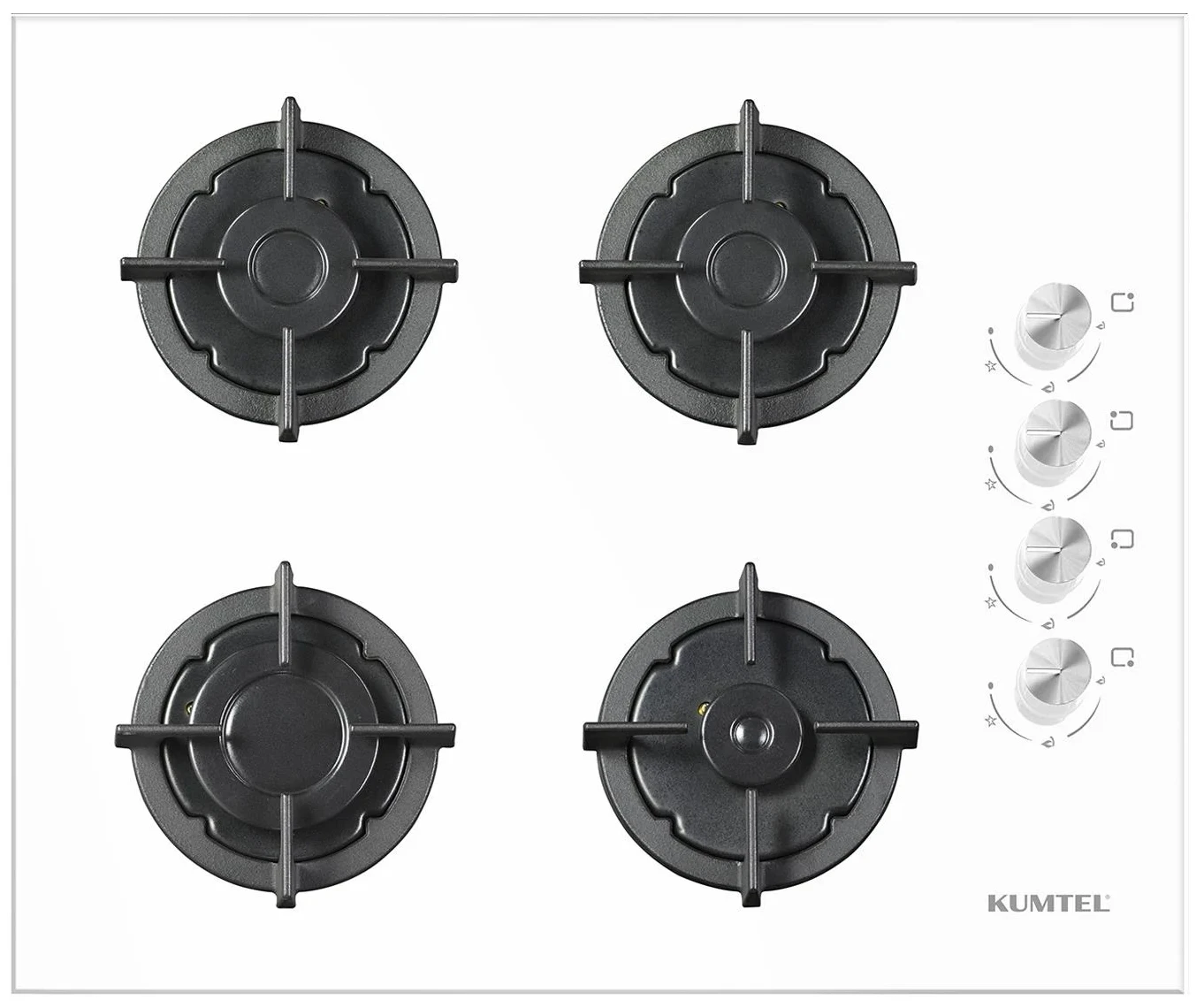 Варочная панель газовая Kumtel C6-40BF WHITE